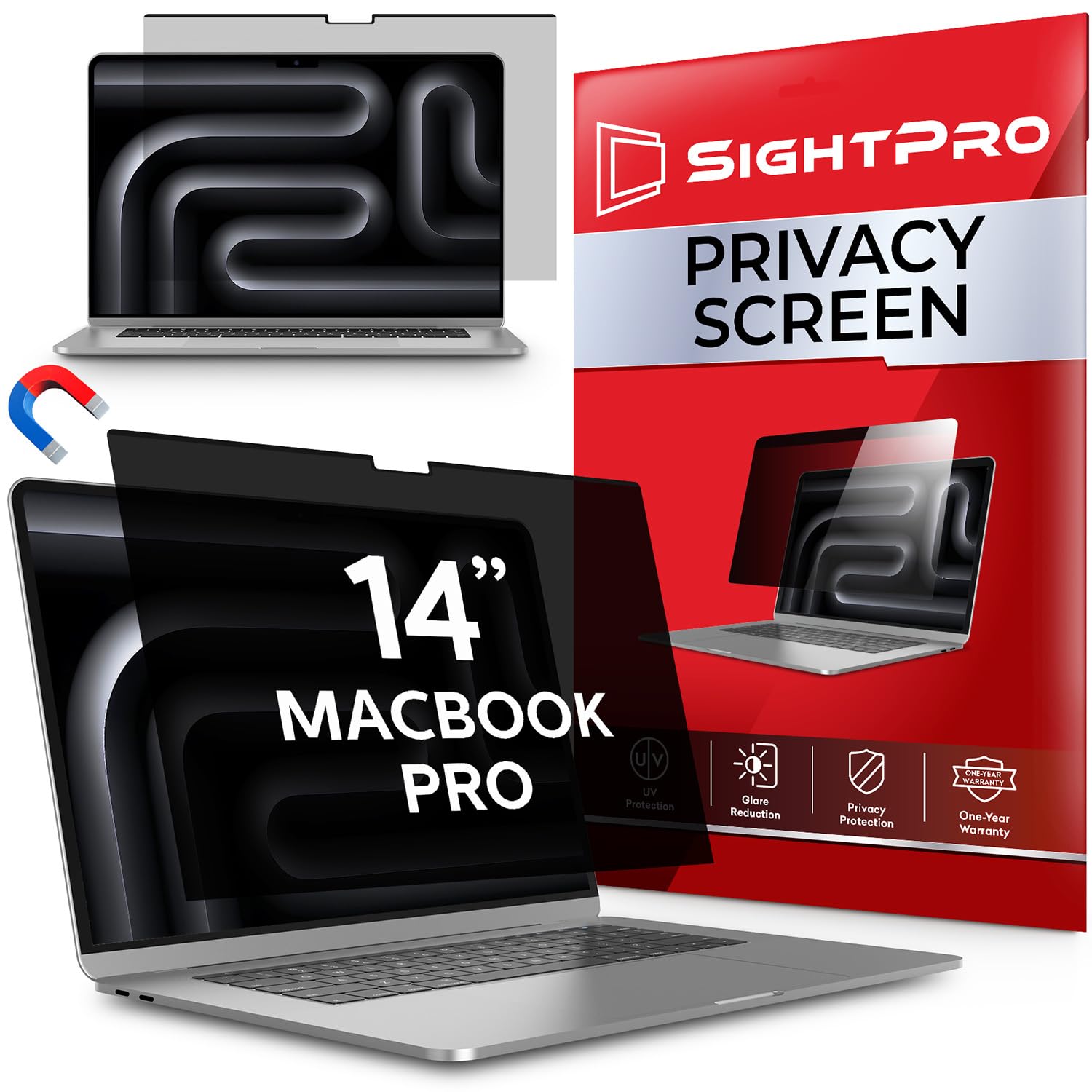 SightPro Magnetic Privacy Screen for MacBook Pro 14 Inch (2021-2026, M1-M5, Pro,