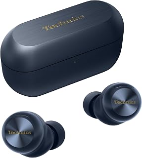 Technics EAH-AZ100E-A Wireless Earbuds with Noise Cancelling, Bluetooth Multipoint, Voice Focus AI, Comfortable In-Ear Earbuds, Midnight Blue