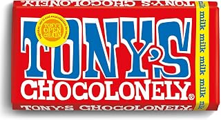 Tony's Chocolonely Milk Chocolate Bar - 180g Belgian Fairtrade Chocolate, Gift, 32% Cocoa, Vegetarian