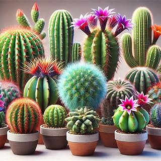 Cactus & Succulent Seeds Mix for Planting – Assorted Flowering Collection | Exotic Desert Plants, Indoor Houseplant Garden Seeds for Pots, Terrariums & DIY Growing Kits