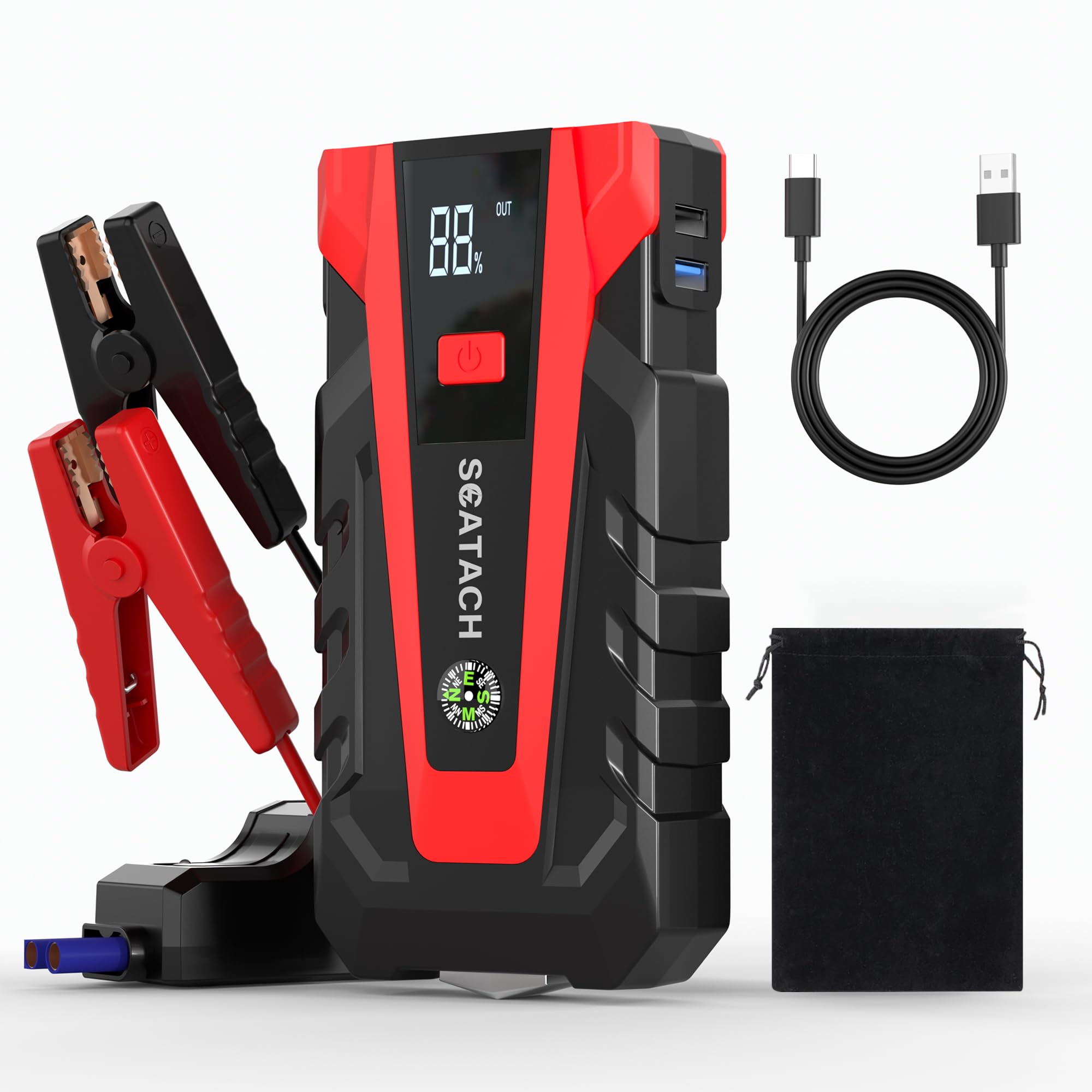 Scatach 3000A Car Battery Jump Starter,12V Jump Starter Battery Pack Portable (u
