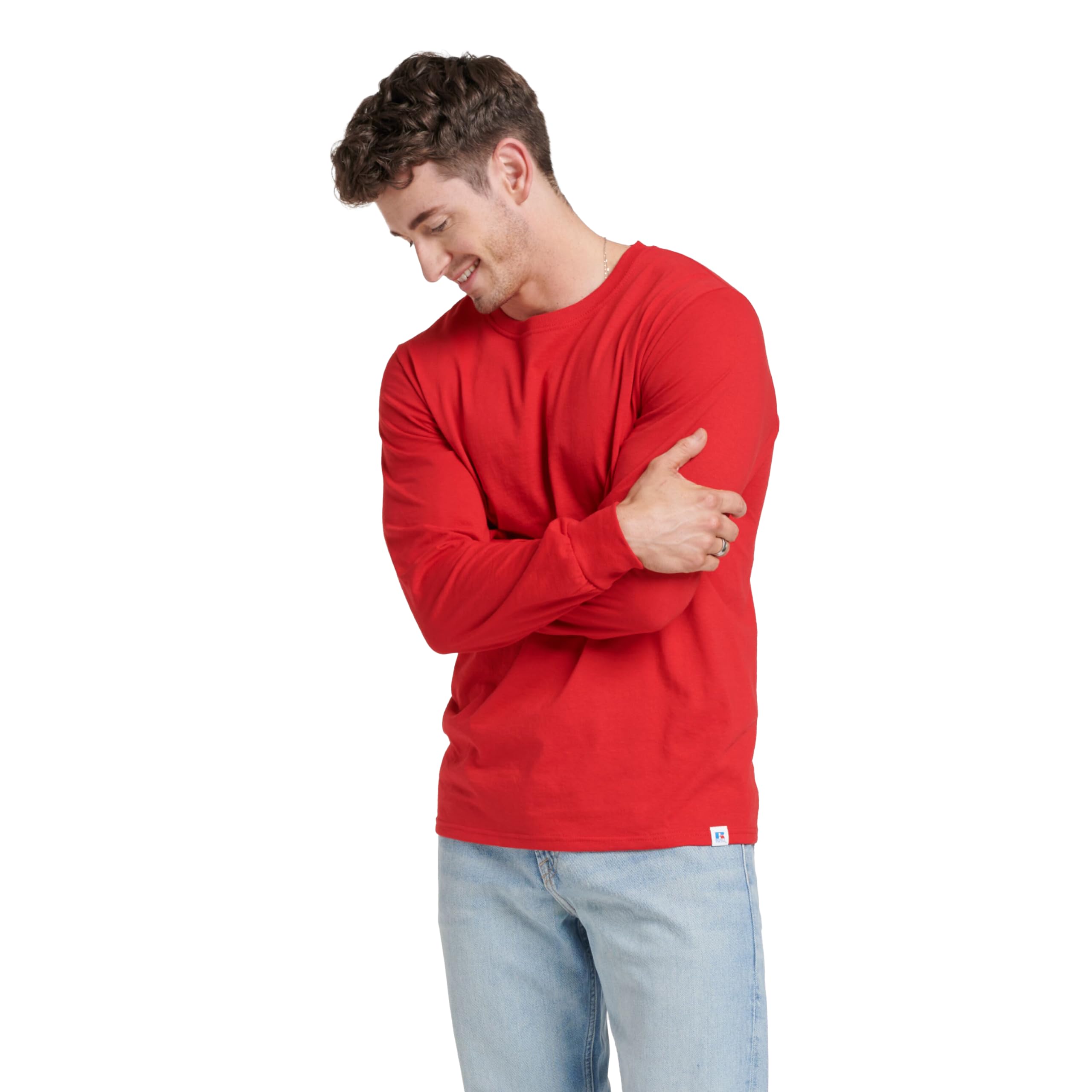 Russell Athletic Men's Basic Cotton Long-Sleeve T-Shirt
