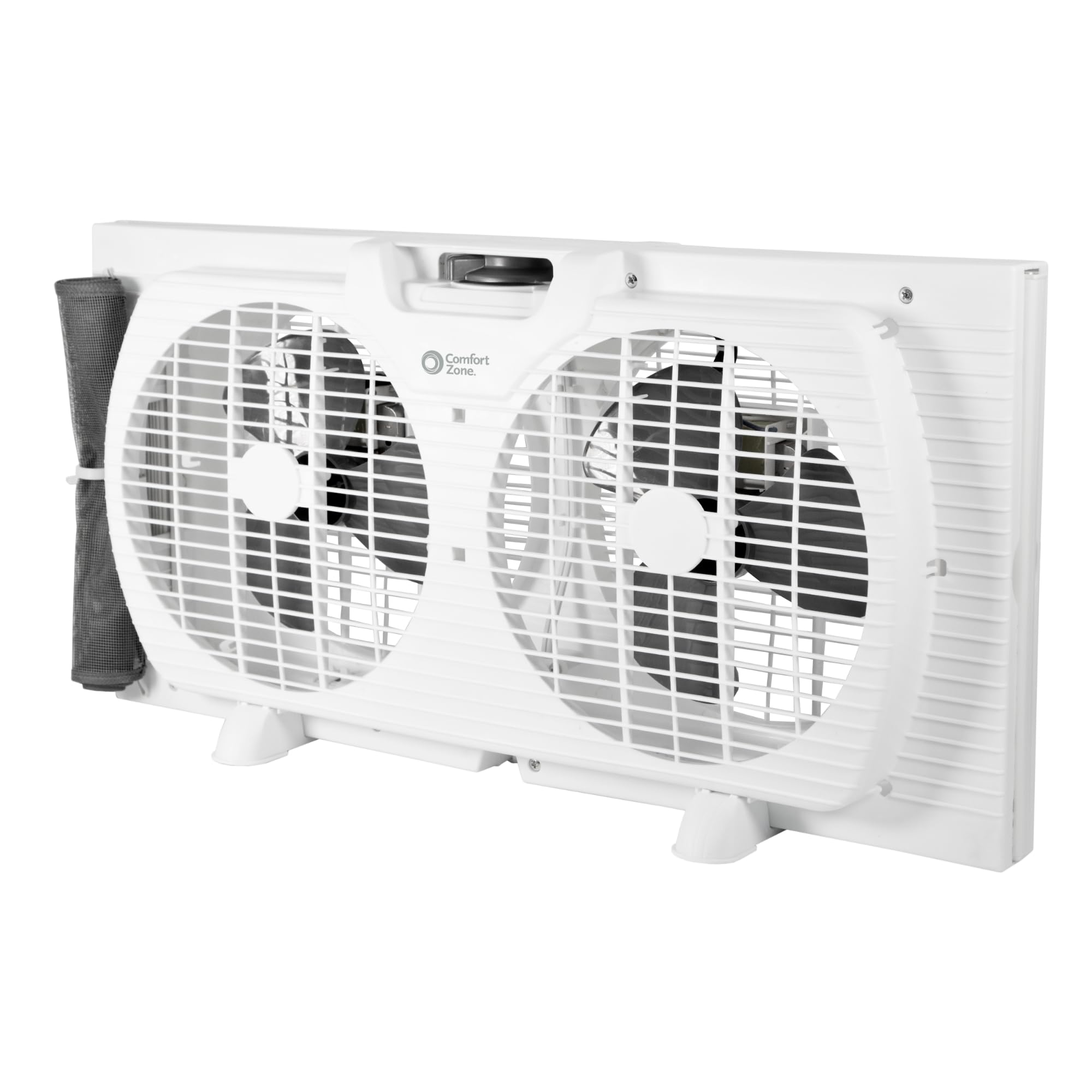 COMFORT ZONE Reversible Twin Window Fan with 3-Speeds & Expandable Width | Draw 