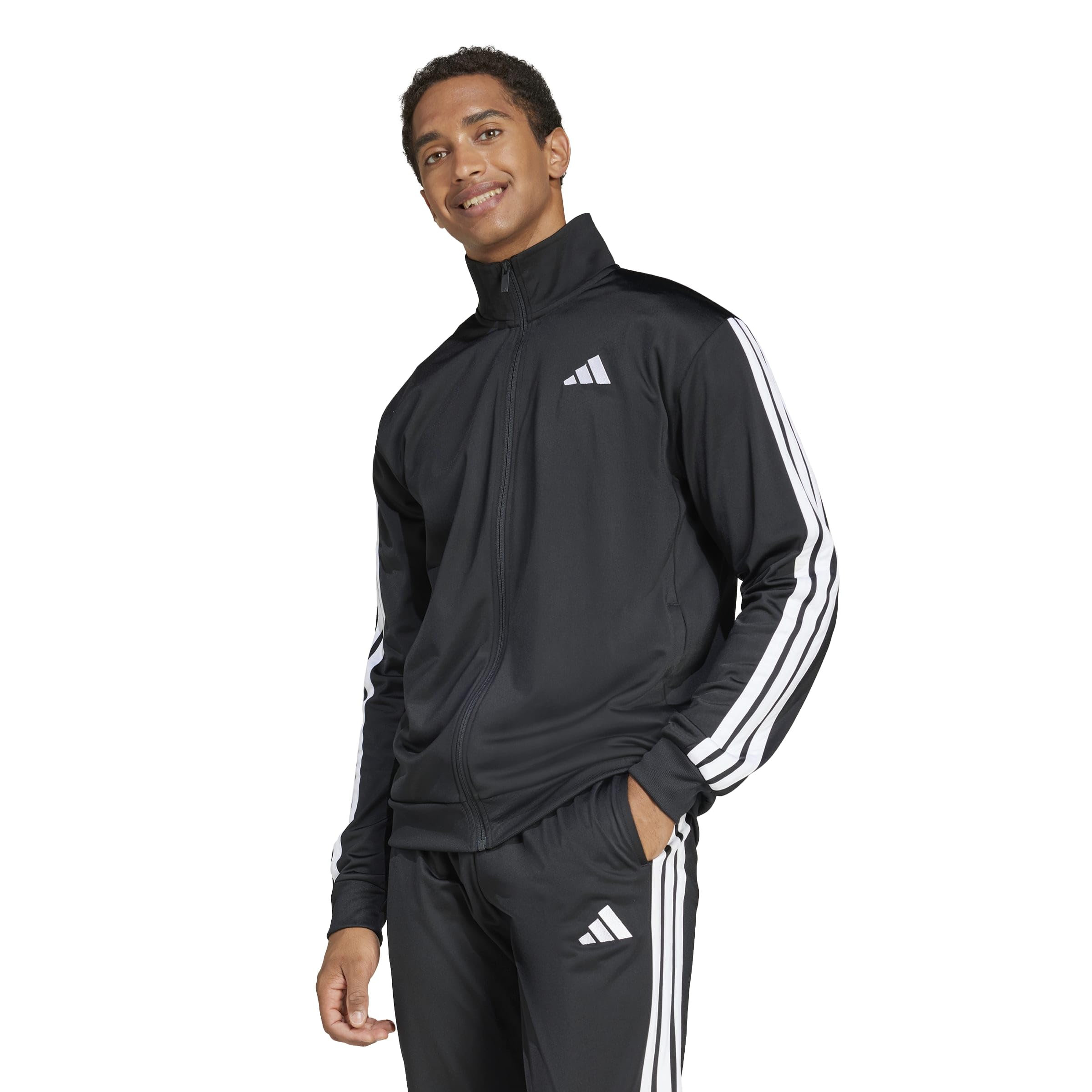adidas Men's 3 Stripes Tricot Regular Track Top