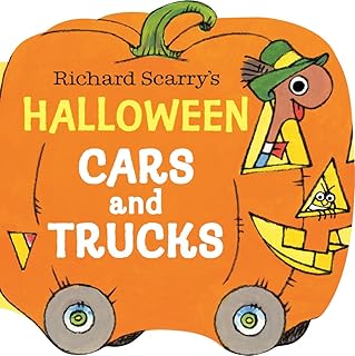 Richard Scarry's Halloween Cars and Trucks (Shaped Board Book)