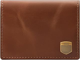 Fossil Men's Hayes Leather Card Case Bifold Wallet, Black (Model: ML4646001)