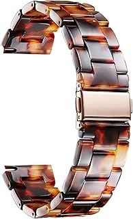 BINLUN Harz Uhrenarmband für Damen Herren 12mm 14mm 16mm 18mm 20mm 22mm,Ersatz Uhrenarmbänder Faltschließe Schnellverschluss für Smartwatch,14 Farben Licht Mode Hautfreundliche Armband in 3 Schnallen