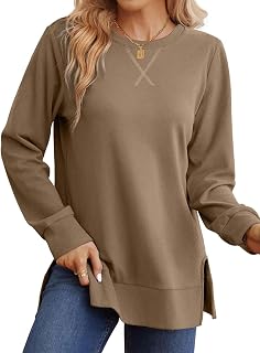 Women Autumn Fashion 2025 Long Sleeve Trendy Side Slit Sweatshirt