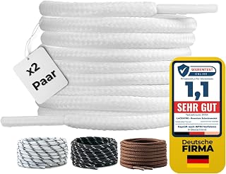 LaceHype 2 Paar Premium Schnürsenkel rund 4,5 mm Schühbänder aus Polyester