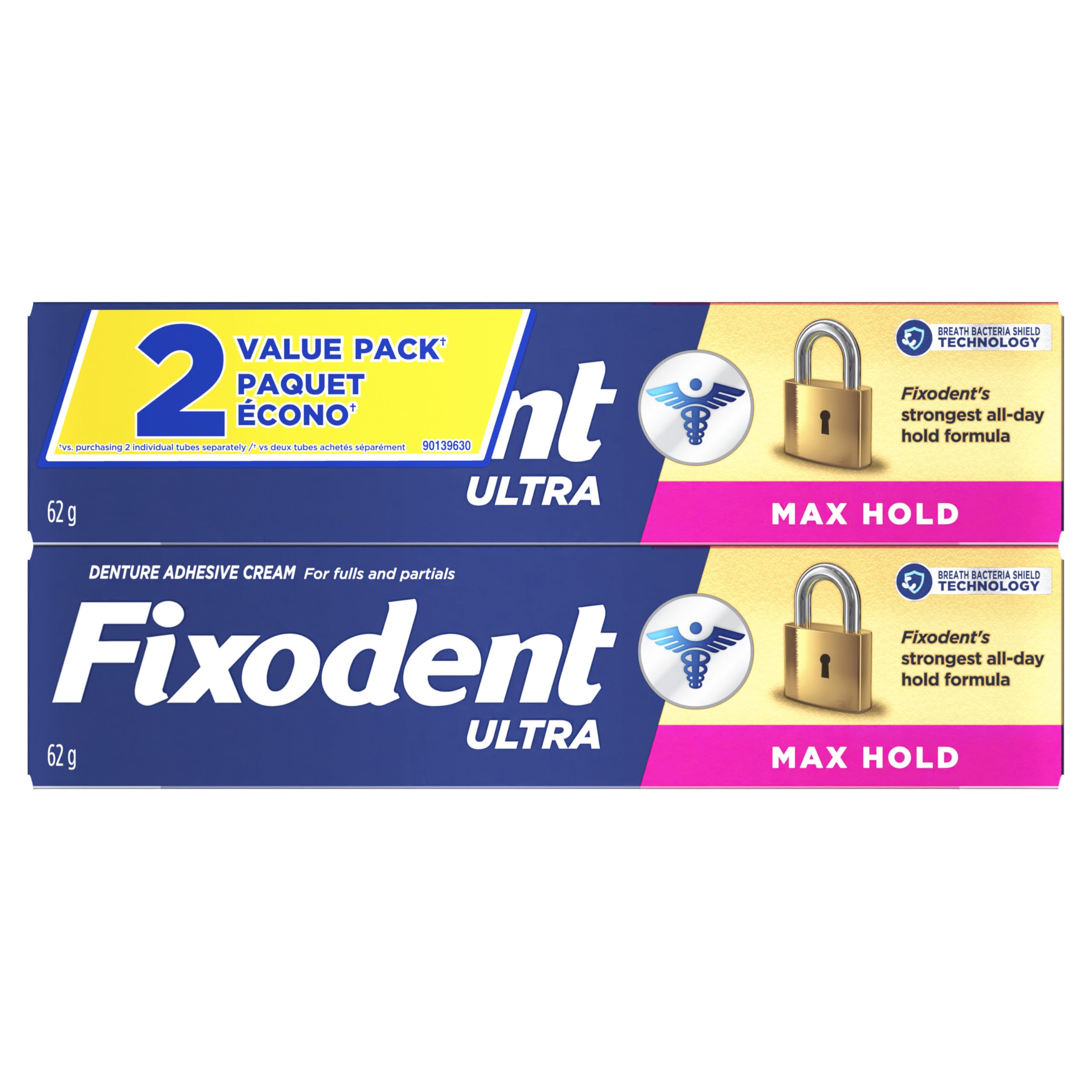 Fixodent Ultra Max Hold Secure Denture Adhesive for Full and Partial Denture Wea