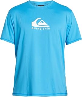 Quiksilver Solid Streak Short Sleeve Rashuguard UPF 50 Sun Protection Surf Shirt Men's Rash Guard T-Shirt (Pack of 1)