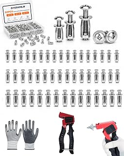 EMZHMLB Button Rivet Locking Nuts Set Petal Jack Nut Tool Kit | Hollow Wall Anchors Molly Bolt Set Tuercas Remachables Tuercas De Bloqueo Tipo Remache De Botón