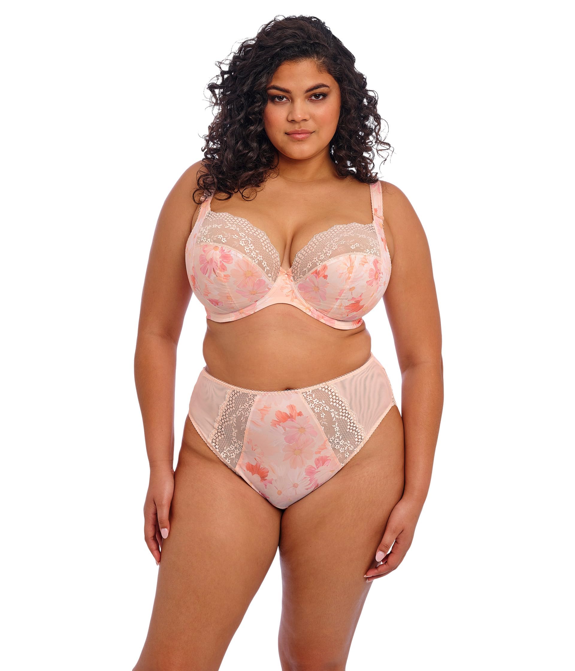 Elomi Lucie Women's Stretch Lace Underwire Plunge Bra with V-Neck (1 Pack)