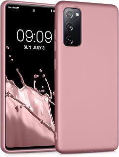 kwmobile Case for Samsung Galaxy S20 FE Case – Ultra-thin TPU and Silicone Case – Anti-Shock with Raised Edges – Suitable for Wireless Charging – Rose Gold Metallic