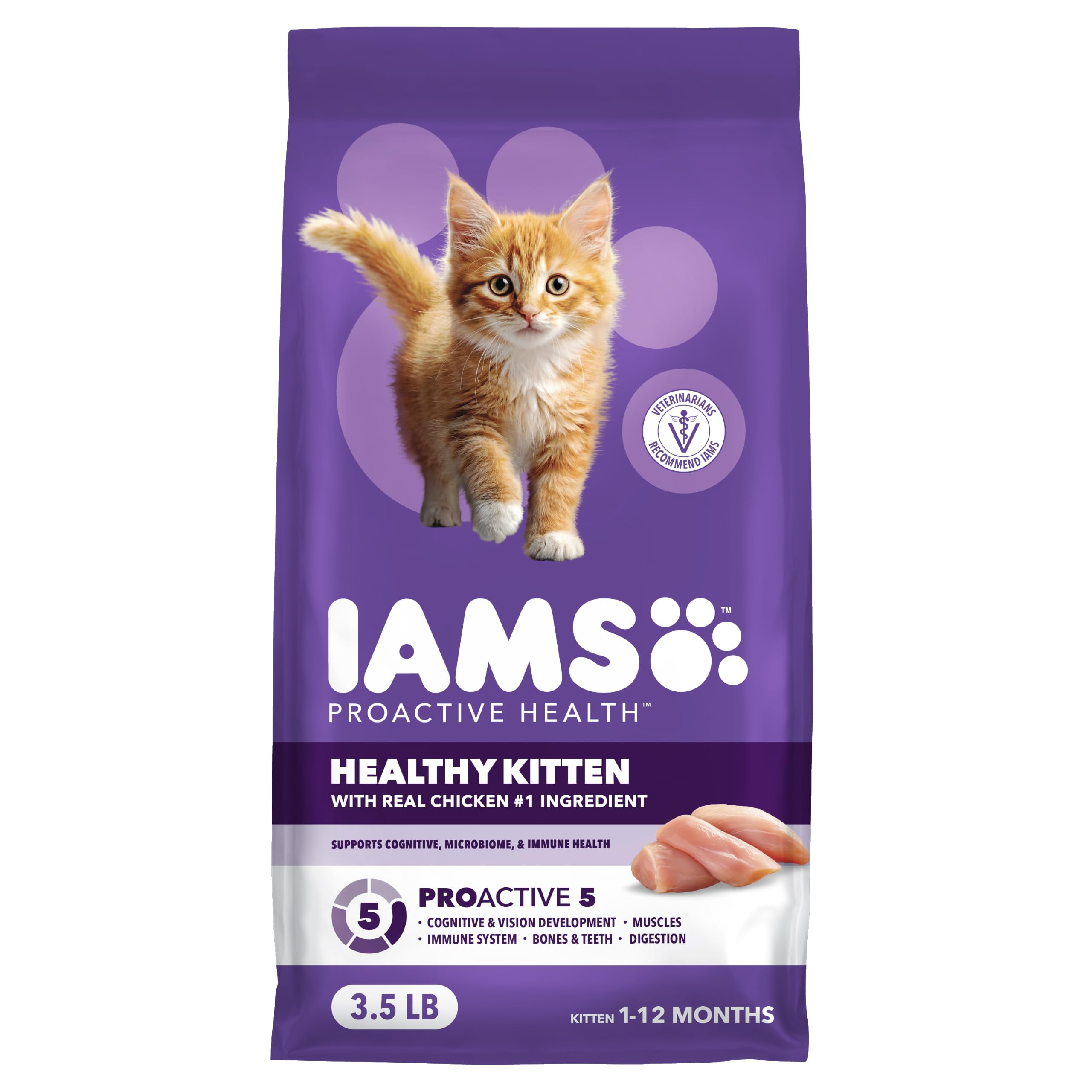 IAMS Proactive Health Healthy Kitten Dry Cat Food, Chicken, 3.5 lb | Veterinaria