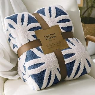 sledar Soft, Washable 2-Ply Throw Blanket, Antibacterial, Odor Resistant, Anti-Mite Treatment, Warm, Fluffy, Pile, Scandinavian Style, Ideal for Fall and Winter, Double Size 70.9 x 82.7 inches (180 x