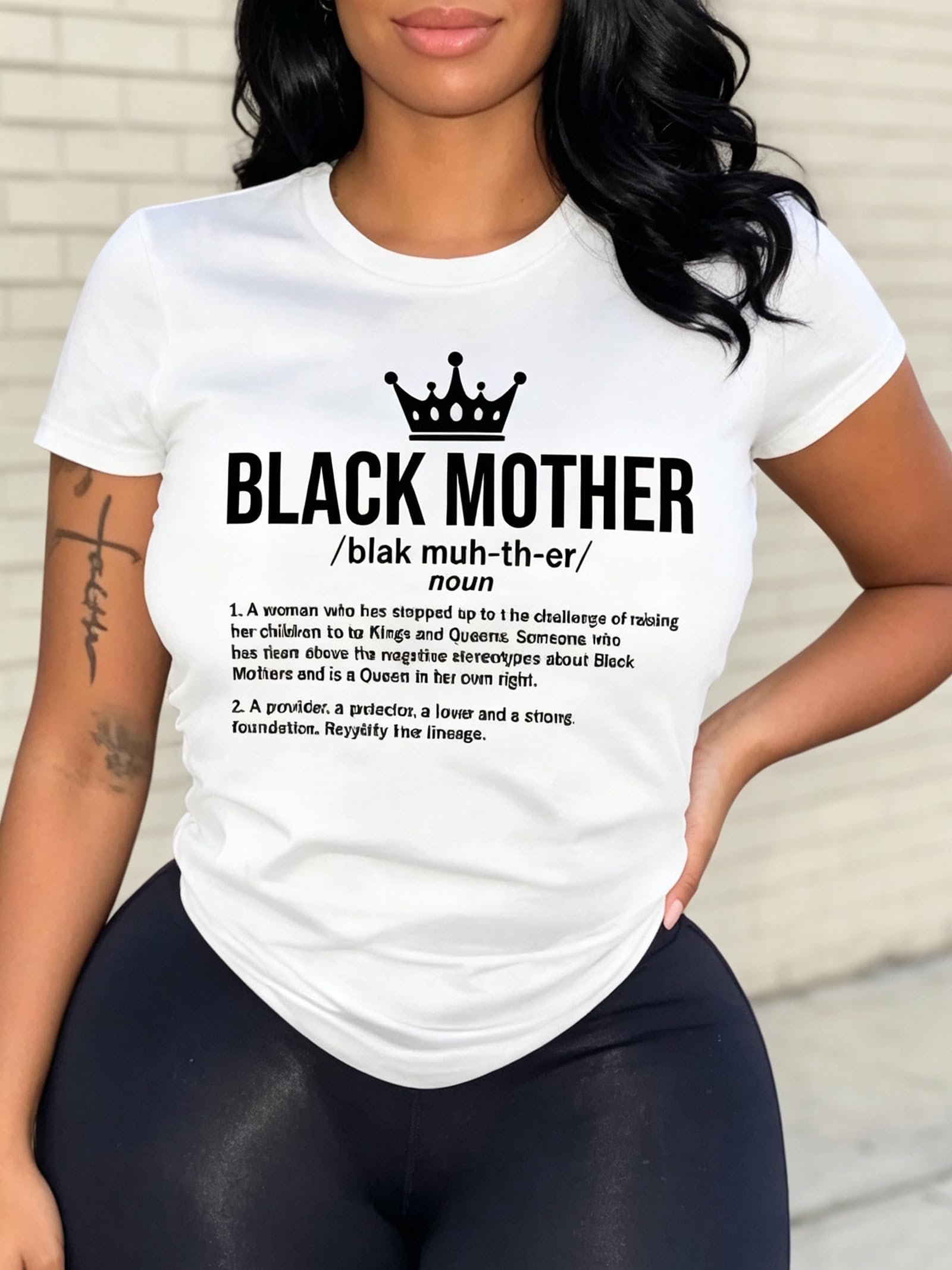 Women's Graphic T Shirts Crew Neck Short Sleeve Casual Letter Print T Shirts Mot