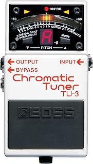 BOSS TU-3 Compact Chromatic Tuner | Industry-Standard Performance, Tank-Tough BOSS Stompbox Body, 21-Segment LED Meter, Accu-Pitch Sign Function