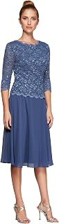 Alex Tea Length Sequin Mock Dress (Petite And Regular) Women's Special Occasion Dress
