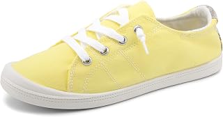 Womens Canvas Sneakers Low Top Casual Walking Classic Comfortable Flat Fashion Sneakers