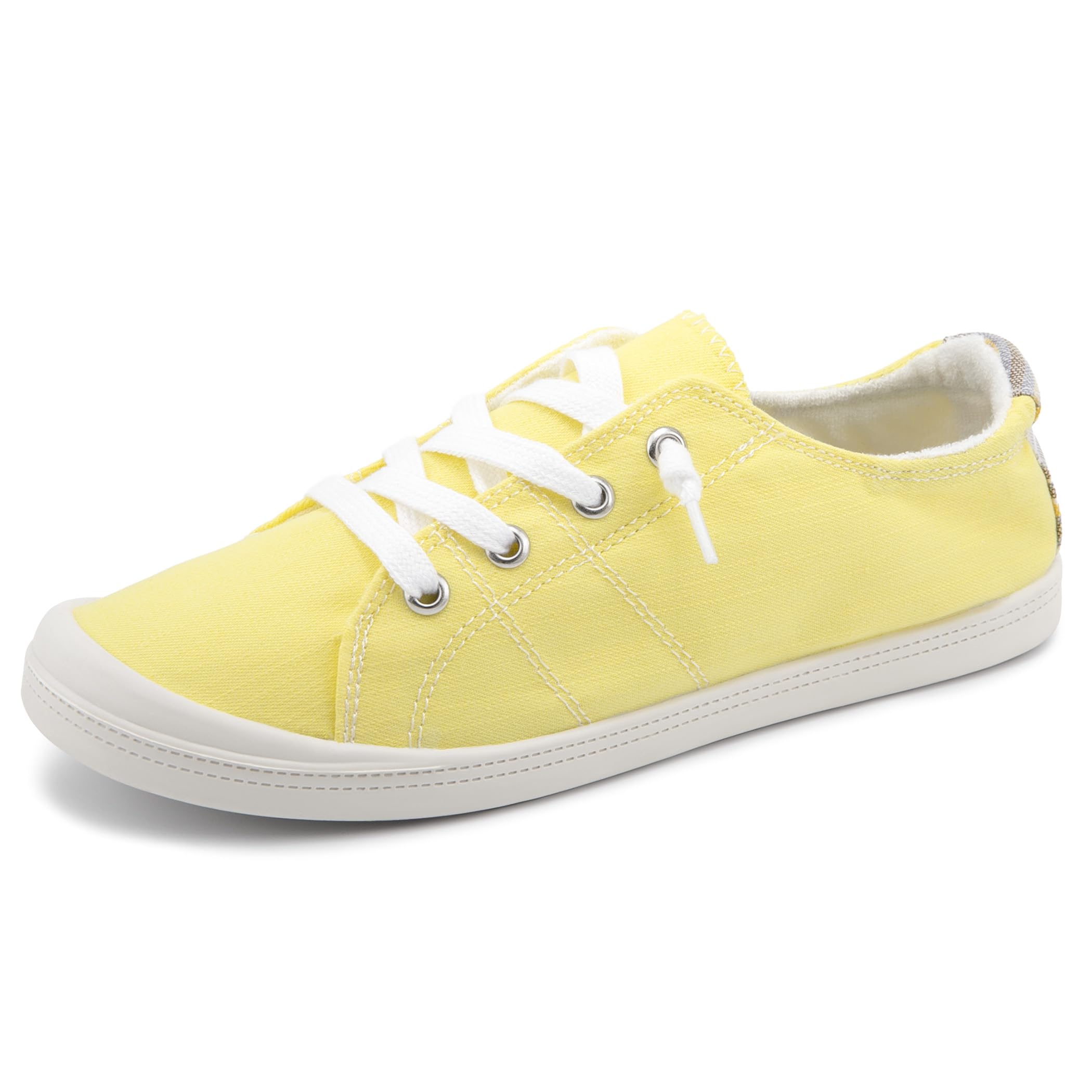 Womens Canvas Sneakers Low Top Casual Walking Classic Comfortable Flat Fashion S