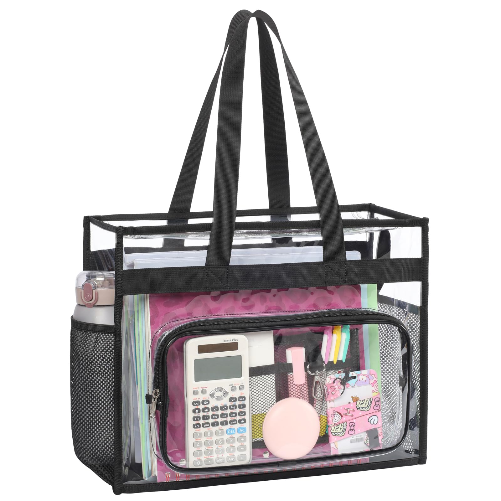 PACKISM Clear Tote Bag for School - Large Heavy Duty Clear Tote for Girls | Fits