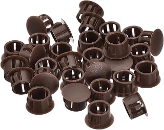 36 Pcs 13mm Plastic Hole Plugs Recessed Round Snap On Furniture Inserts Furniture End Panels Brown
