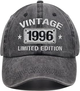Vintage Style Baseball Cap 2004 2003 2002 2001 2000 1999 1998 1997 1996 1995 Limited Edition Adjustable Embroidered Baseball Cap
