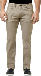 Buffalo David Bitton Mens Straight Six Jeans, Authentic Tan, 42W x 32L US