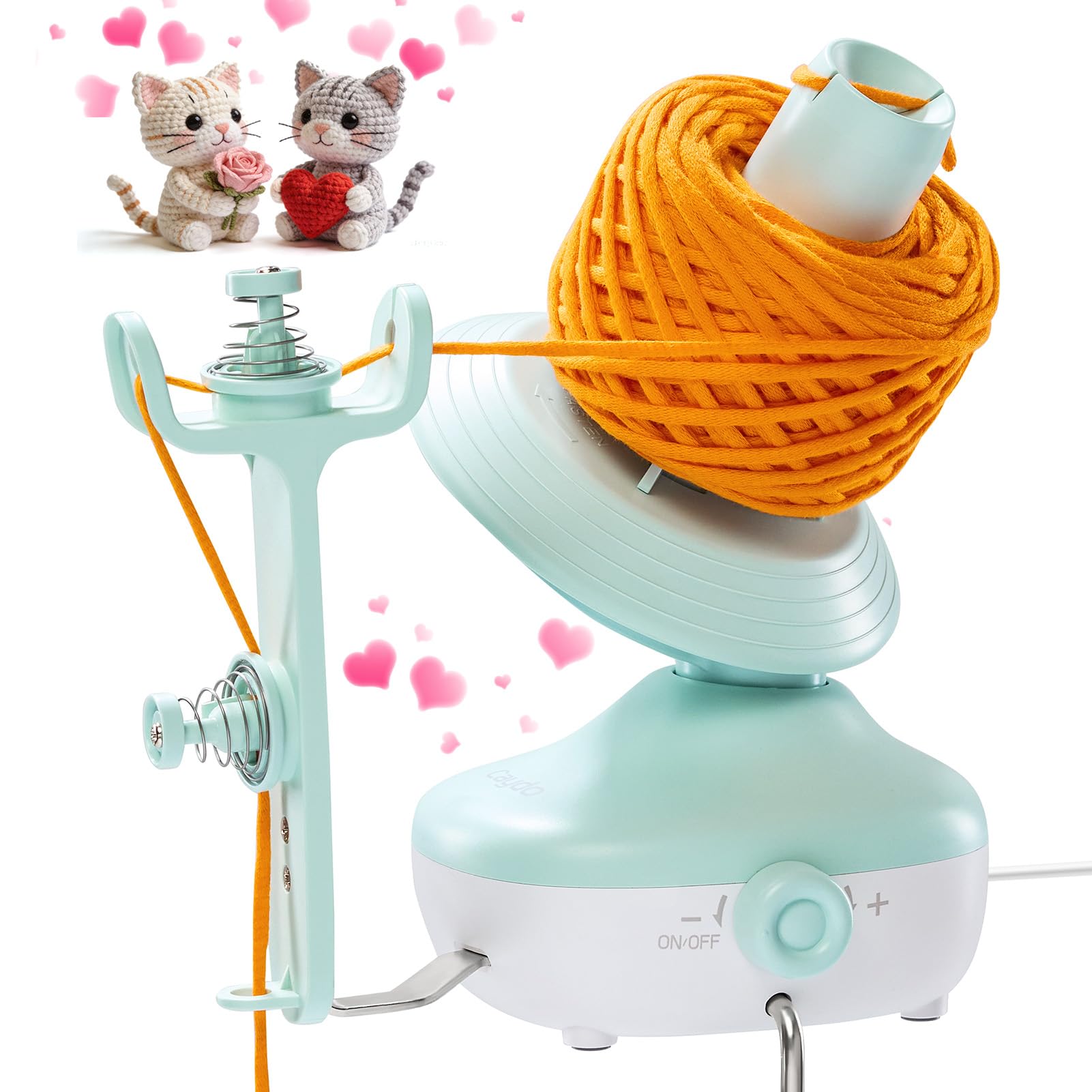 Caydo Electric Yarn Winder M1, Effortless Yarn Organizer for Crochet Lovers