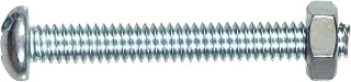 The Hillman Group 35210 Round Head Combo Machine Screw with Nut, 100-Pack