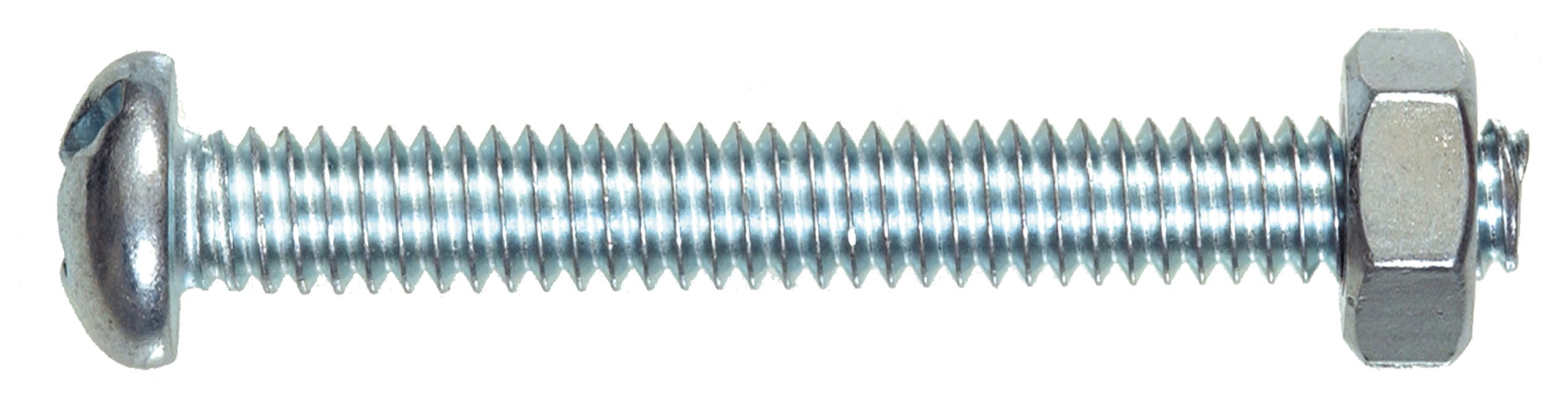 The Hillman Group 35210 Round Head Combo Machine Screw with Nut, 100-Pack