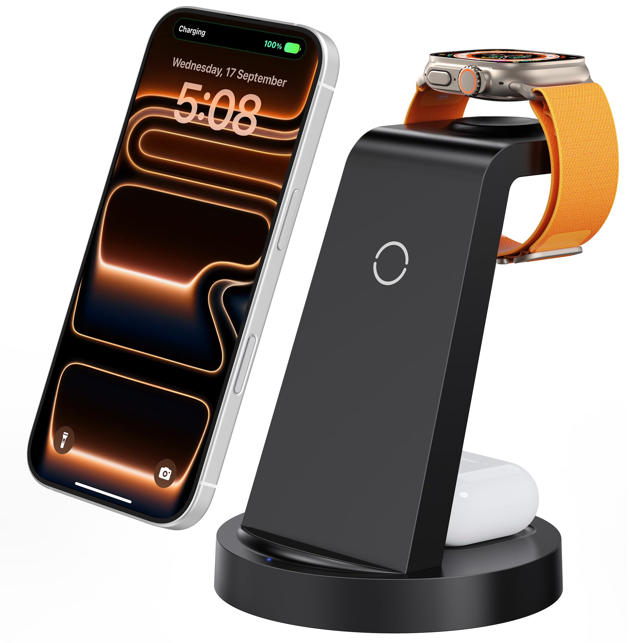 Anlmz 3 in 1 Charging Station - Wireless Charger for Apple Multiple Devices | Fa
