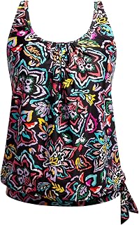 Yonique Women's Tankini Top Tankini (Pack of 1)