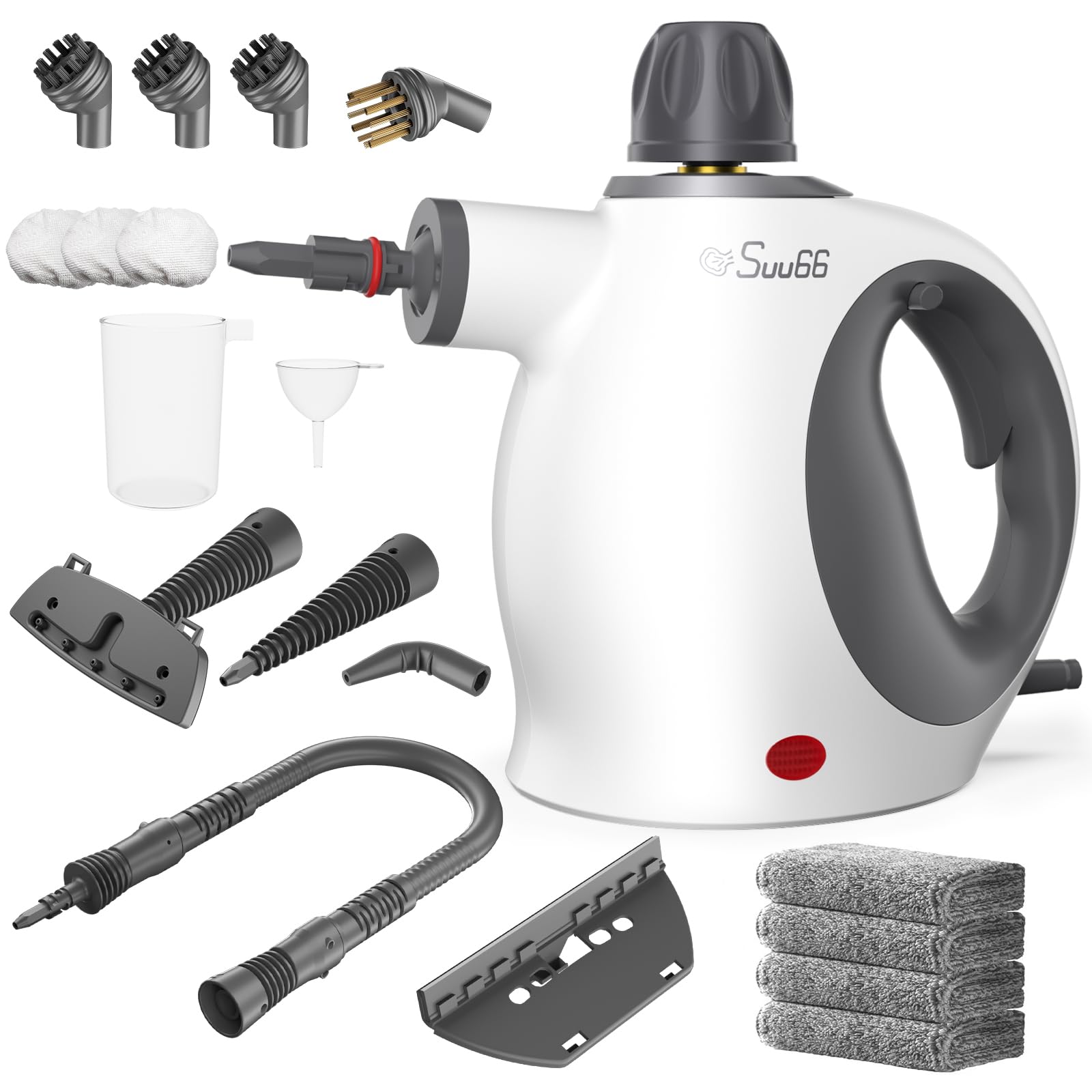 Suu66 Handheld Steam Cleaner, 500mL Tank, Deep Cleaning & 19PCS Accessories | ﻿P