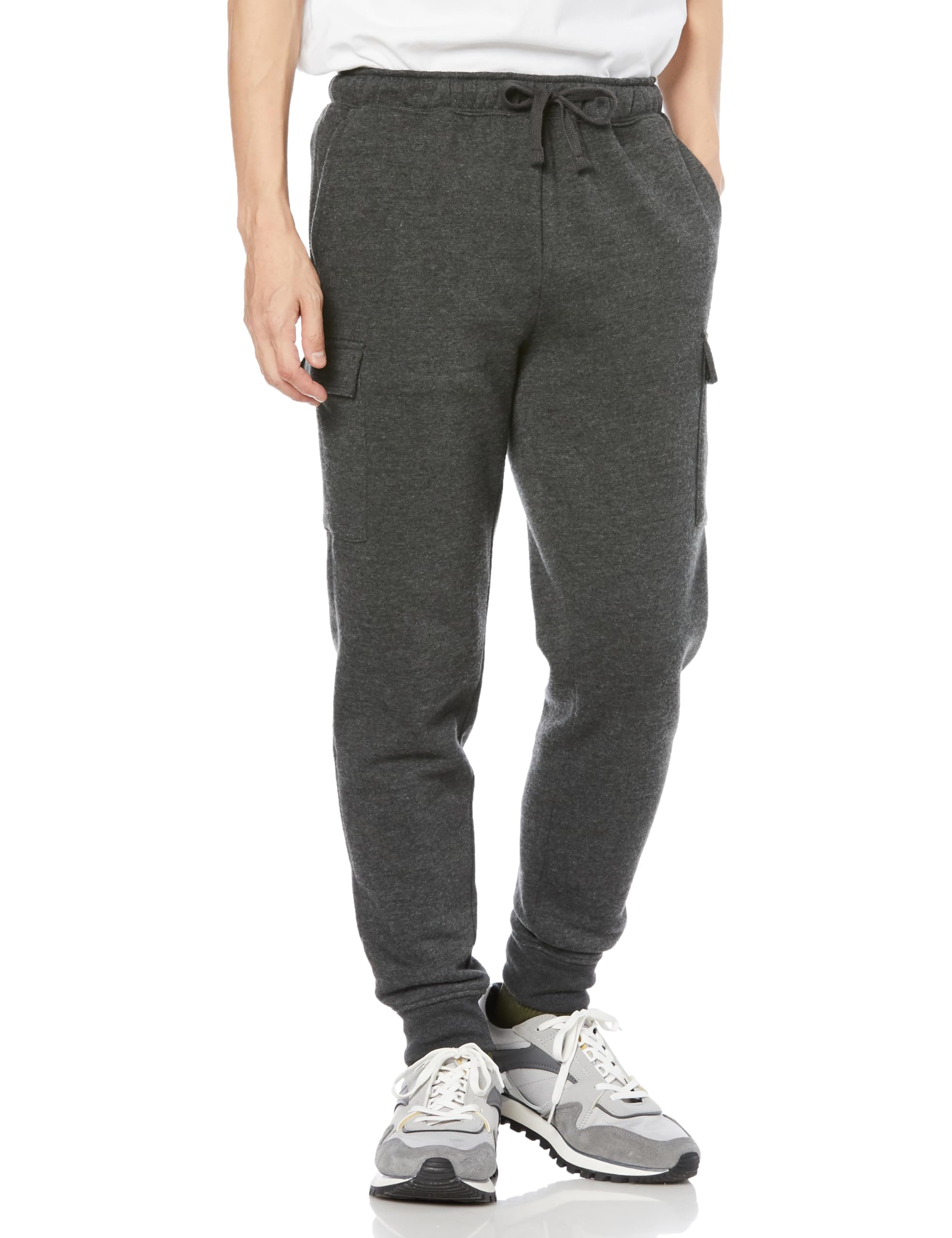 Amazon Essentials Men's Cargo Jogger Sweatpants Fleece Relaxed Fit