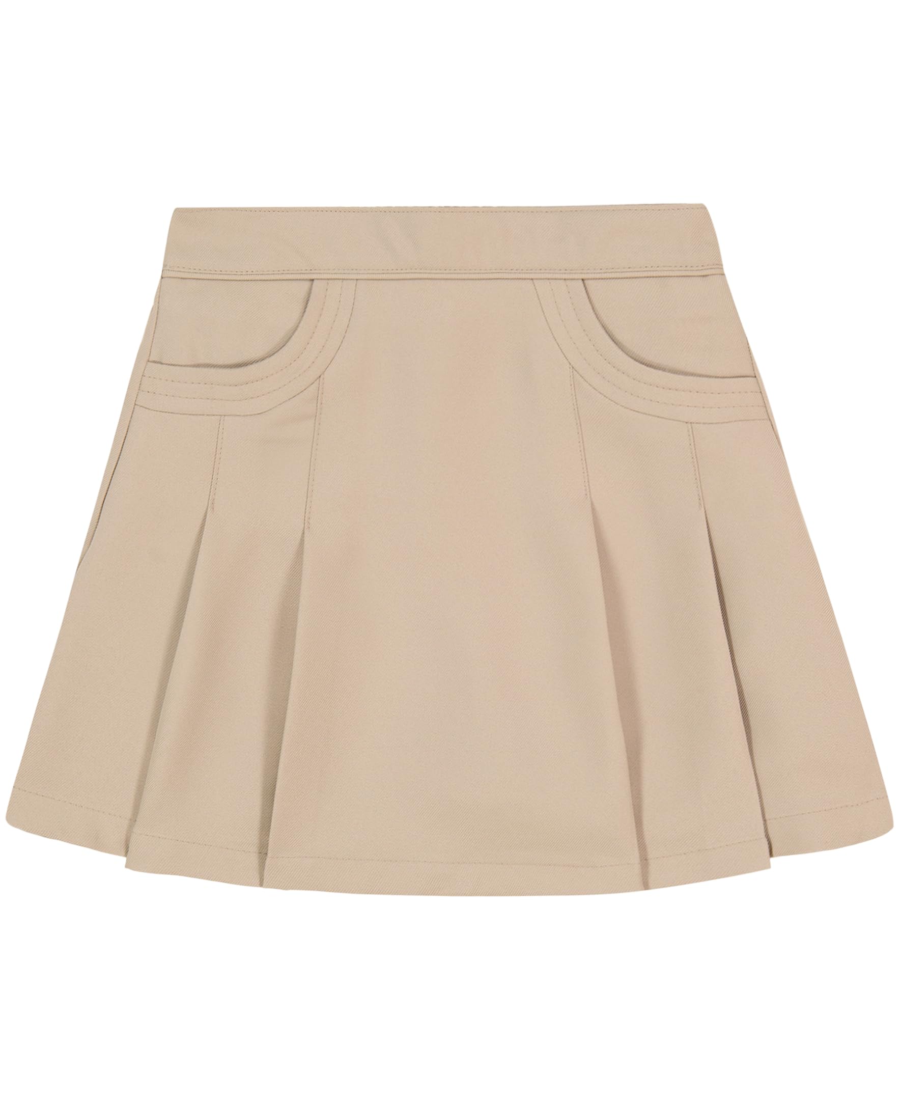 Nautica Girls' School Uniform Pleated Pull-on Scooter Skirt with Undershorts, Kn