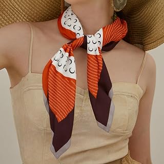 Women's Square Scarf Neck Accessories Lightweight for Office Travel Work Evening Daily Wear