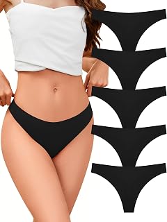 VOENXE Thong Women's Seamless, Seamless Underwear Women, Sports, Pack of 5