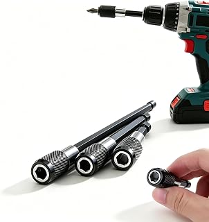 Magnetic Extension Set, 3 Piece Universal Impact Drill Adapter Quick Release for Home DIY Projects