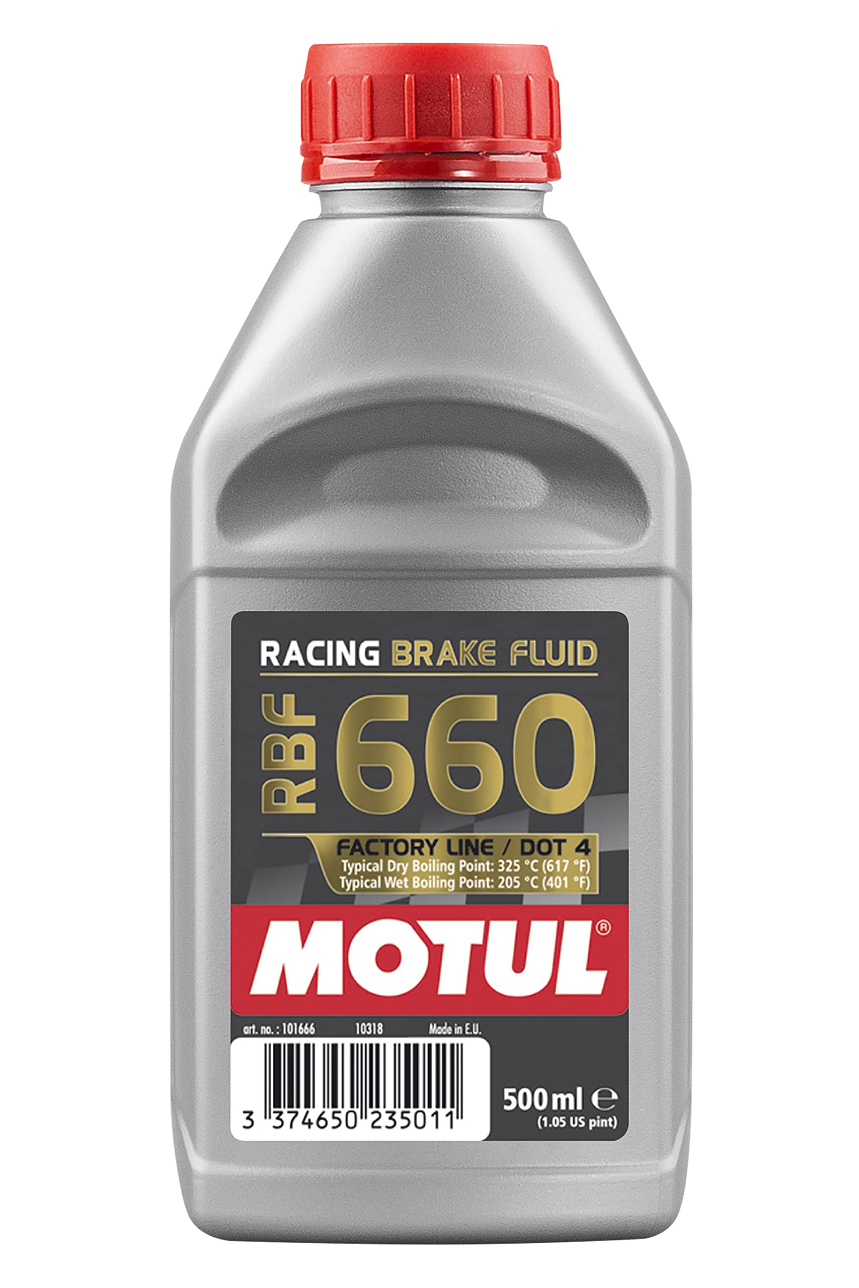 Motul RBF 660 DOT 4 Racing Brake Fluid, 500 mL | High dry boiling point for dema