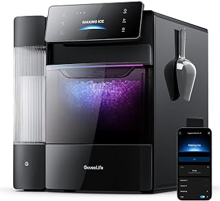 GoveeLife Smart Nugget Ice Maker Pro, 60lbs Daily, 6-Minute Ice, 40dB | Ultra-Quiet with AI NoiseGuard, App & Voice Control, Self-Clean, 3.5lbs Basket & Dual Water Tanks, for Home Kitchen, Party