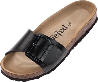 Palado Malta EGS Womens Slippers - Elegant Sandals with Adjustable Strap - Ladies Slippers with Cork Footbed - Leather Sole Sandals