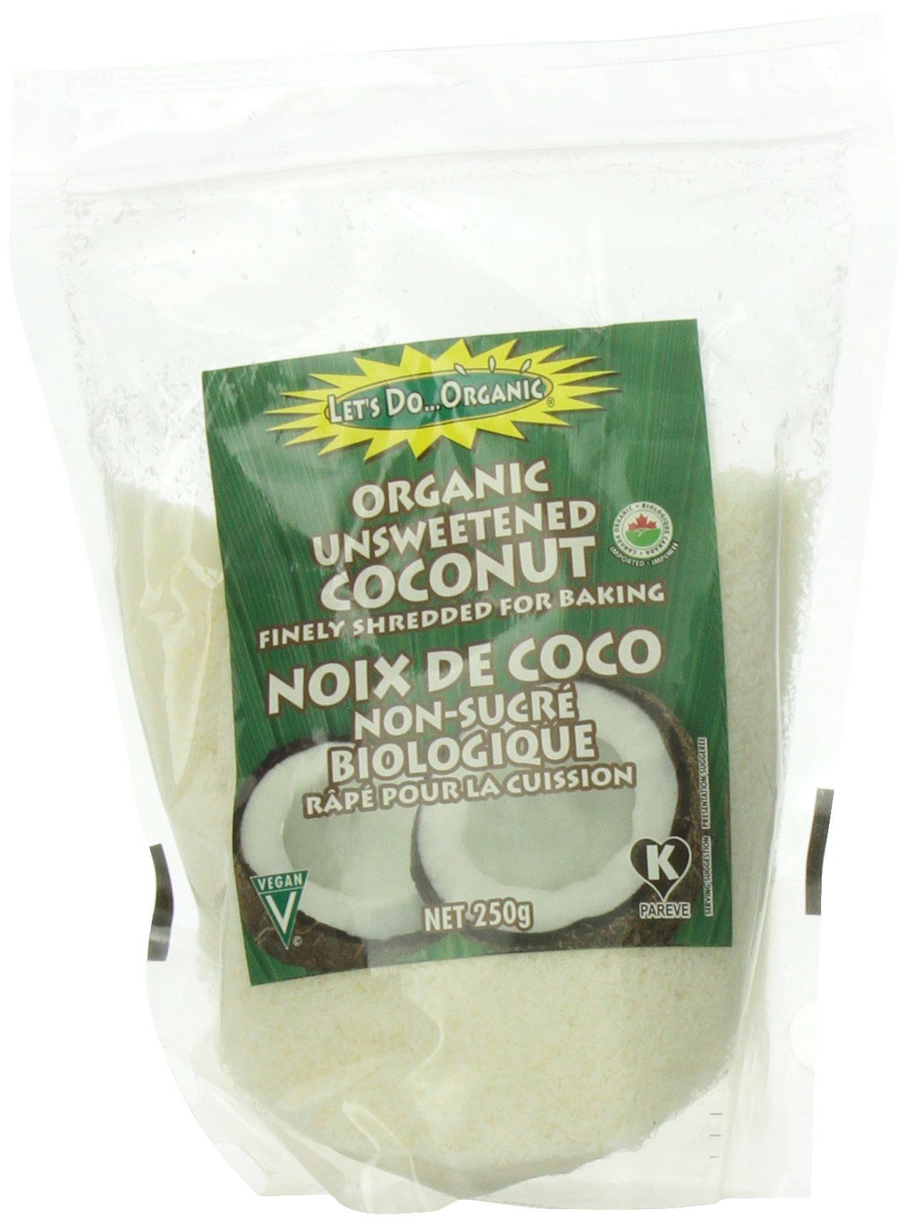 Let'S Do Organic Organic Shredded Coconut, 250 gm (Packaging May Vary)