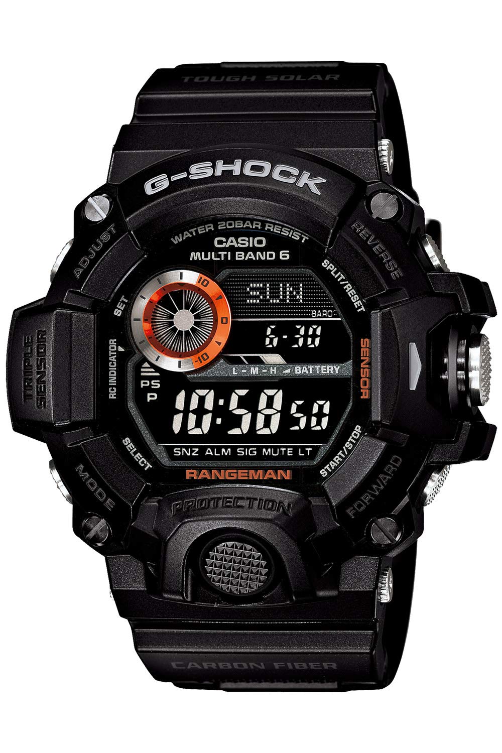 Casio Men's GW-9400BJ-1JF G-Shock Master of G Rangeman Digital Solar Black Carbo