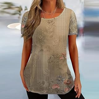 Women's Classic Crew Neck Shirt - Short Sleeve Summer Tee, Perfect Basic for Casual Fashion