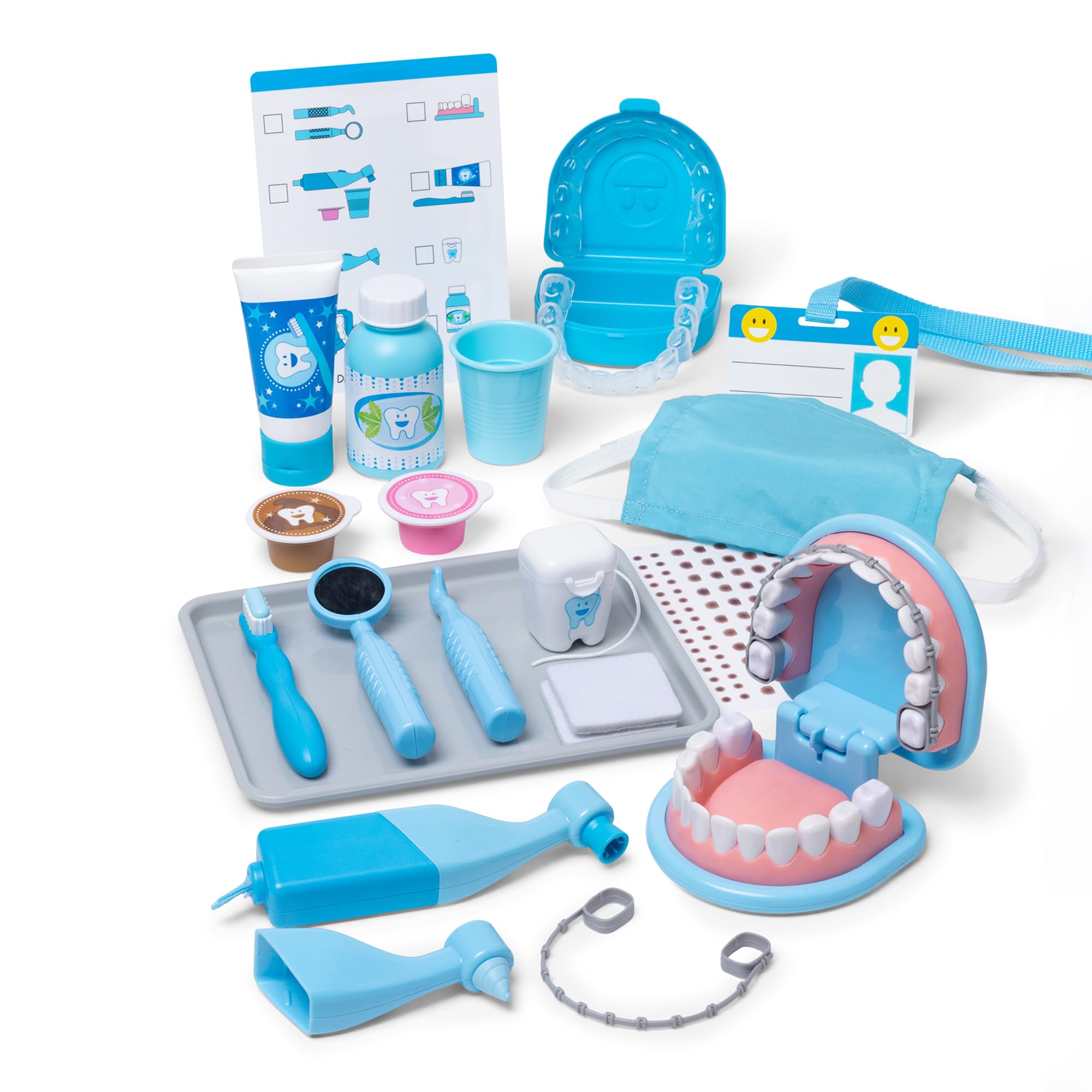 Melissa & Doug Super Smile Dentist Kit with Pretend Play Set of Teeth and Dental