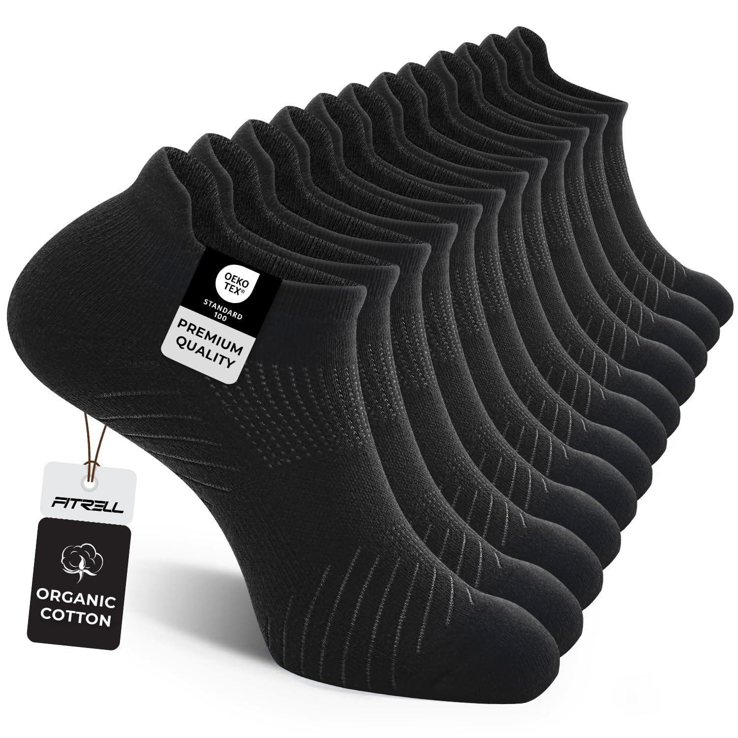 FITRELL 6 Pairs of Men's & Women's Breathable Low Socks