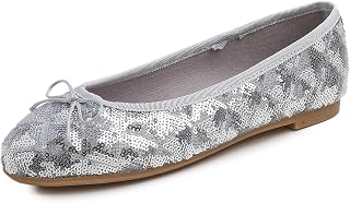 Feversole Sequin Ballerina in Shiny Sequins Colourful with Memory Foam Cushion for Women