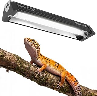 NEPTONION 8W Reptile T5 HO UVB 12.5" 5.0 Light Fixture with Tube, Low-to-Moderate UVB Hood for Terrariums, Suitable for Arid Reptiles Like Leopard Gecko
